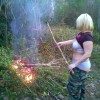 Fire feels good but I'm getting hot between my legs. LOL